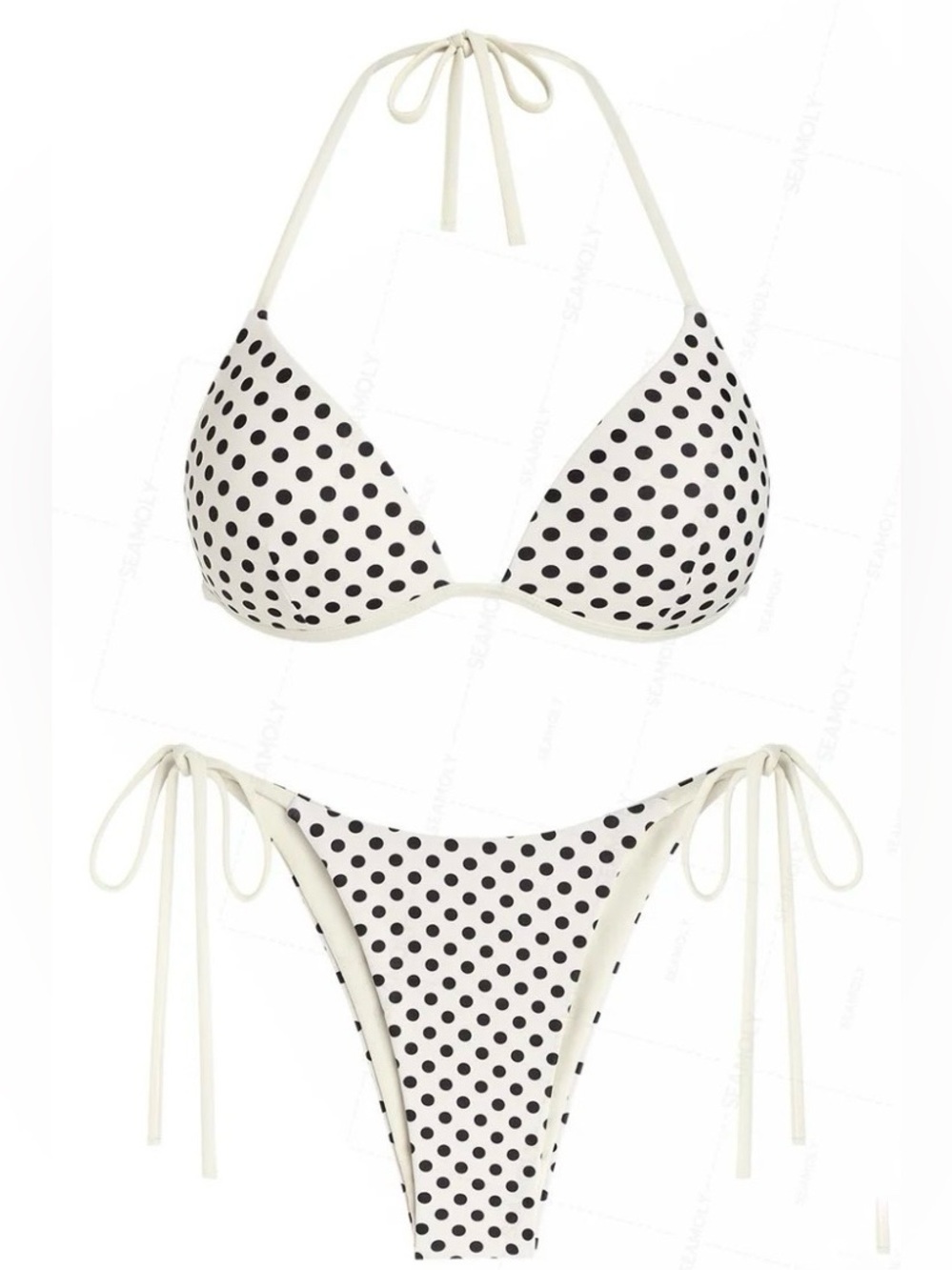 Seamolly  Polka Dot Tie-Side Bikini